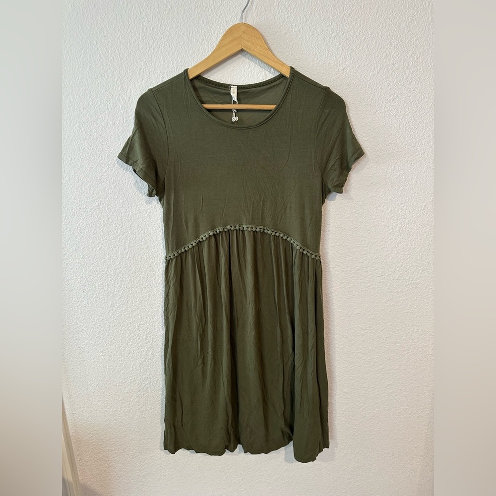 Pinkblush Olive Green Mini Dress